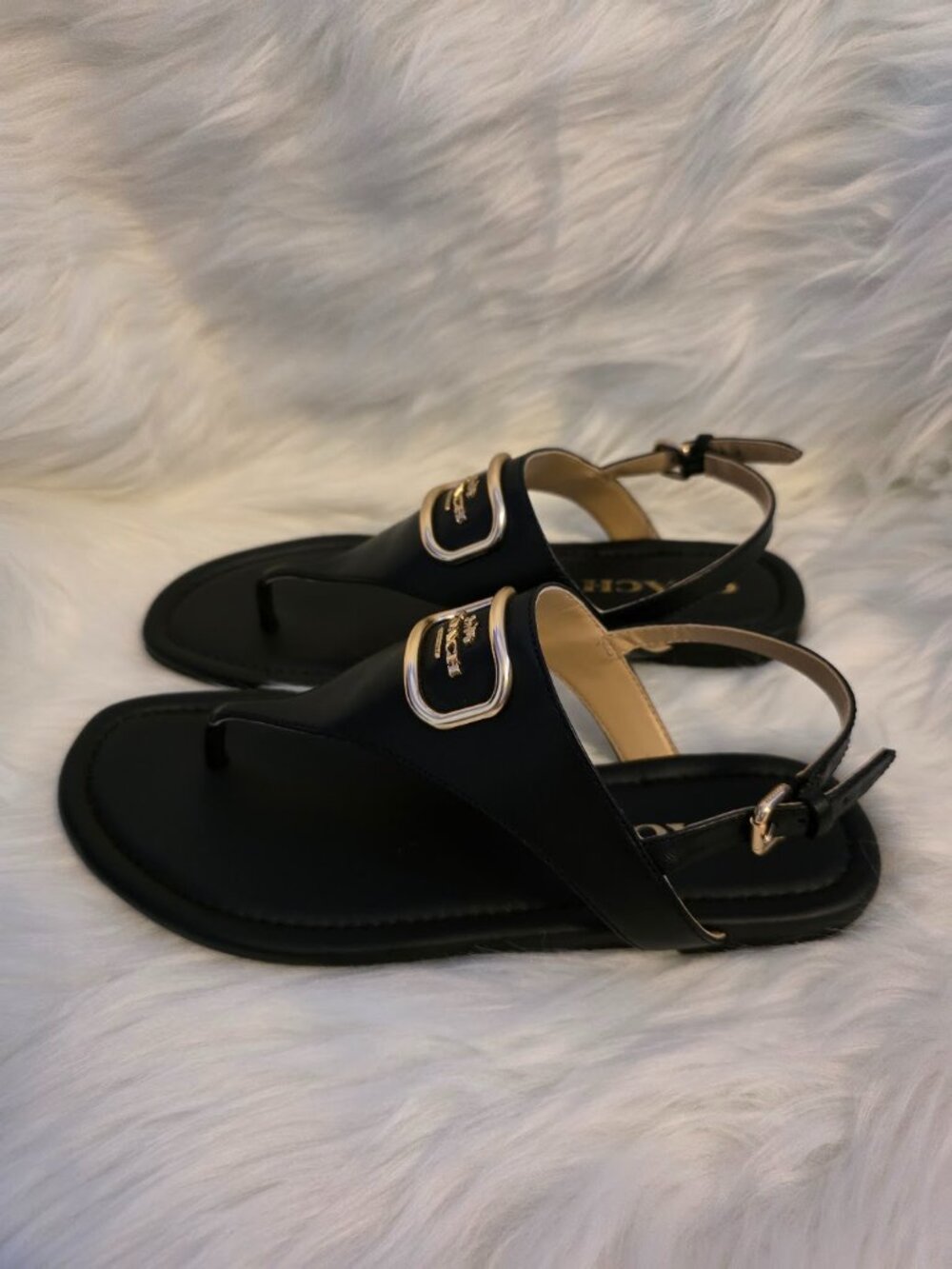 COACH Jordin Leather Sandals w Box - Size 6 - Picture 5 of 7
